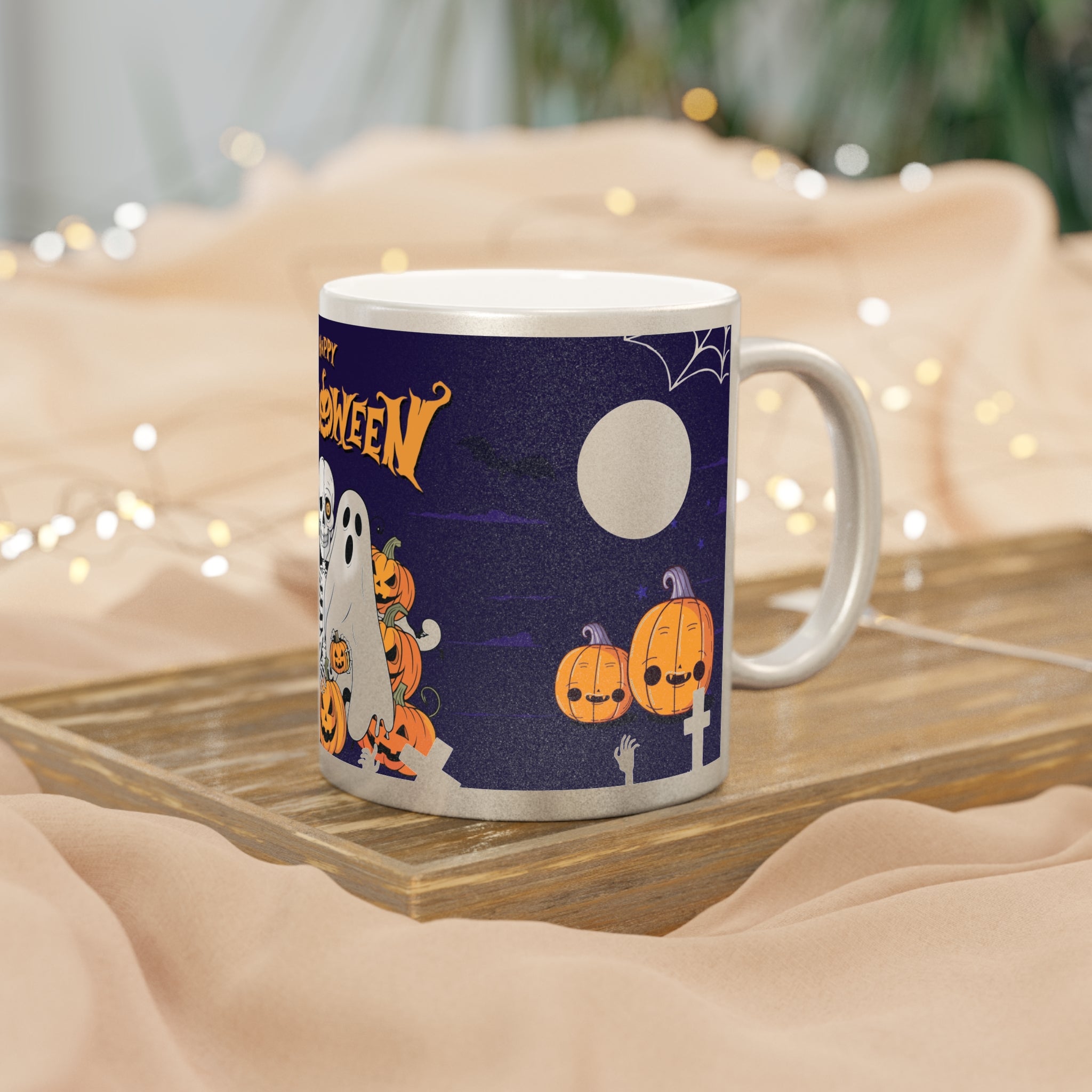 Halloween is Better with Skeleton | Metallic Mug